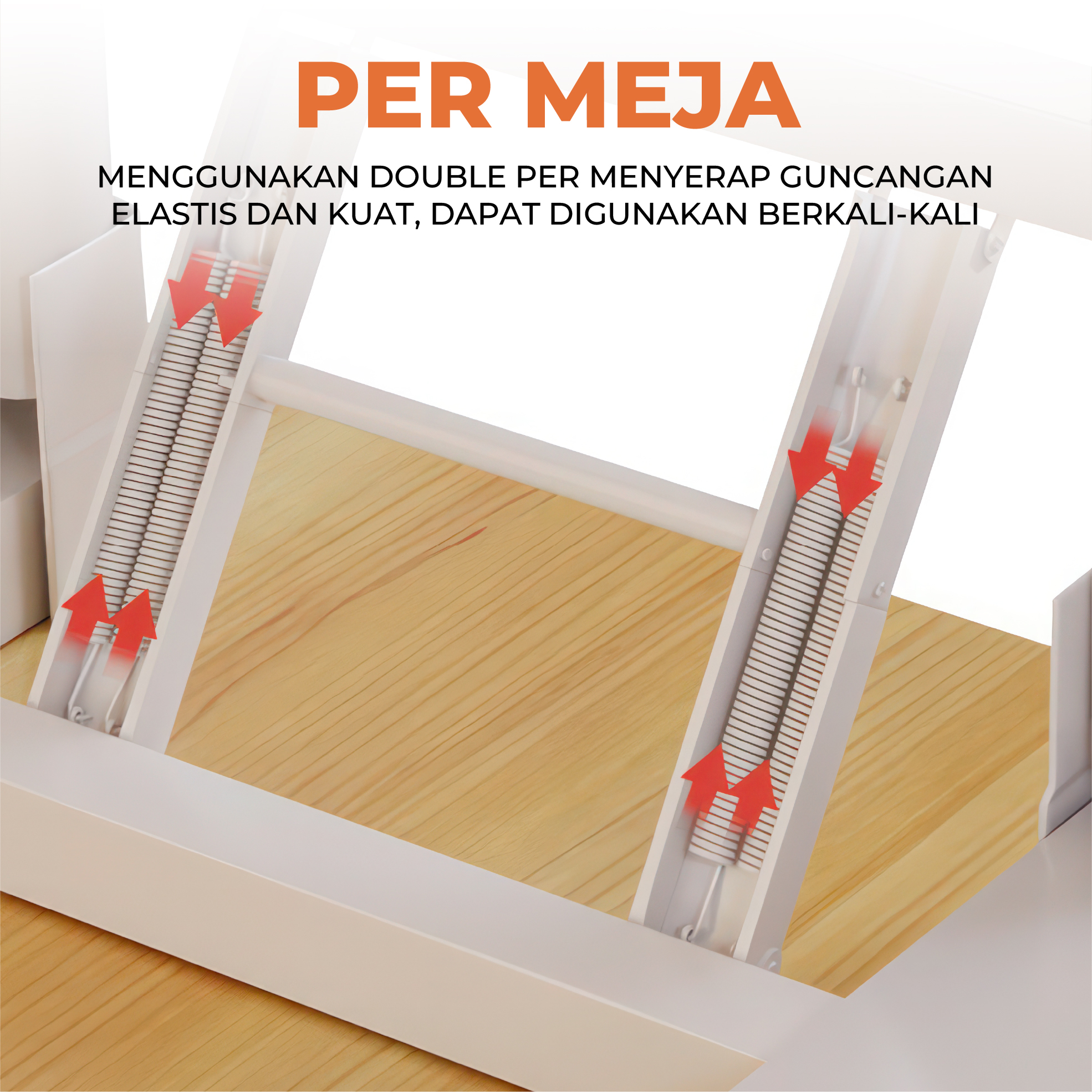 Meja Lipat Minimalis Meja Laptop Lipat Meja Lipat Multifungsi Meja Kerja - Gambar 2