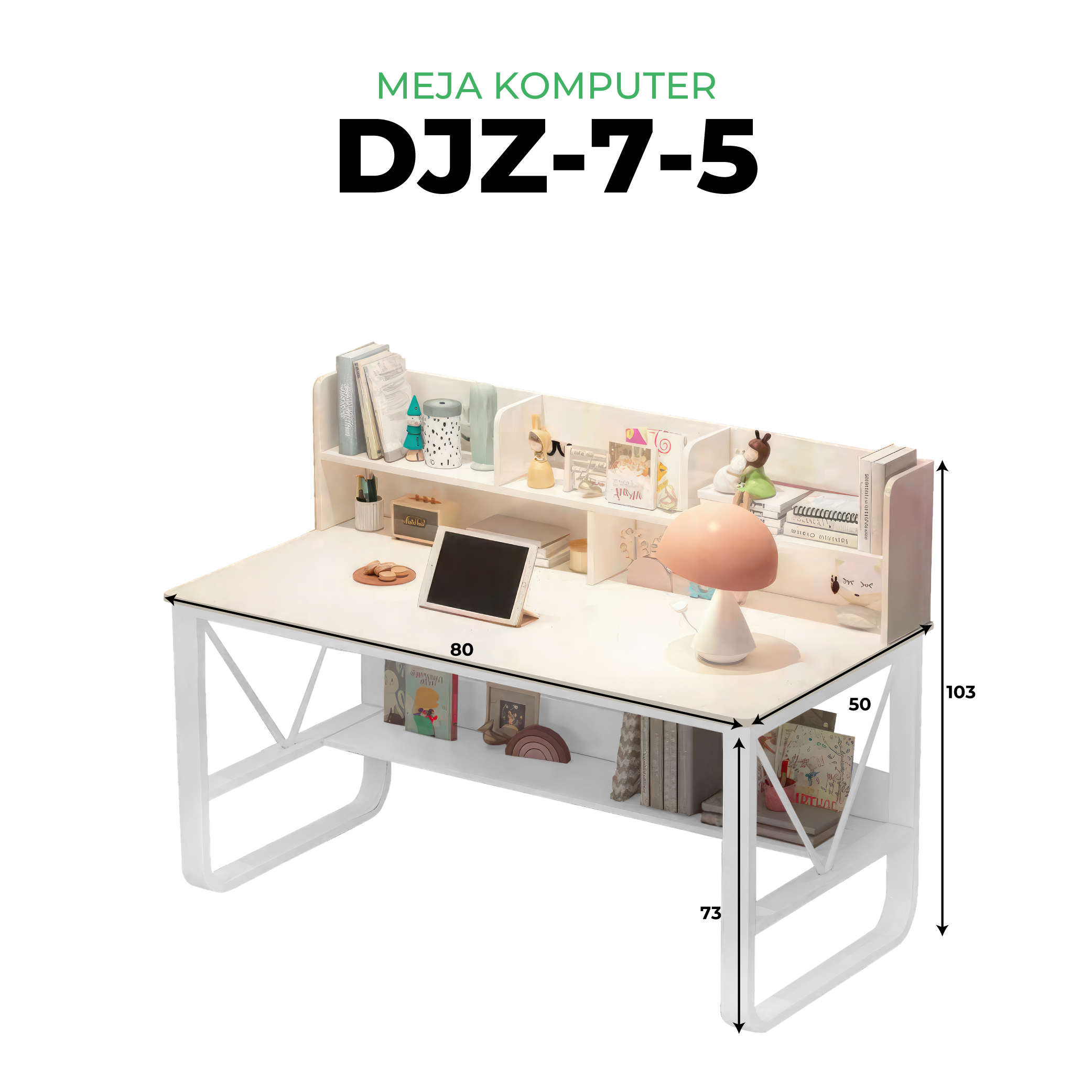 Meja Komputer Meja Desktop Meja Sederhana Persegi Panjang Meja Belajar Kayu - Gambar 10