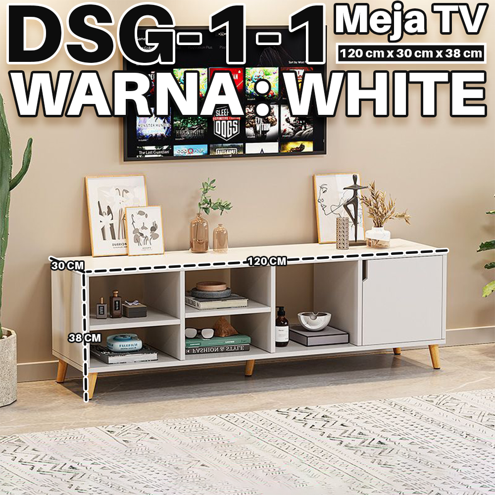 Meja TV Minimalis dengan Banyak Penyimpanan Meja TV Dengan Laci Serbaguna - Gambar 5